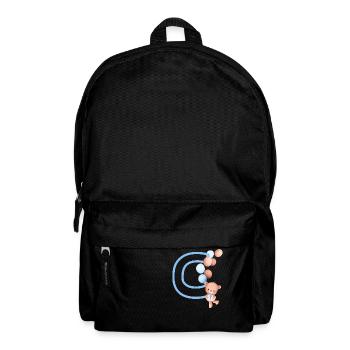 Letter c blue bear - Backpack - black - Front