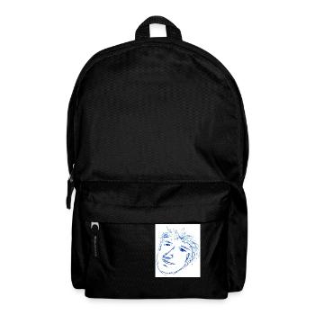 Quick Sketch Portrait Kinky Hair - Backpack - black - Front