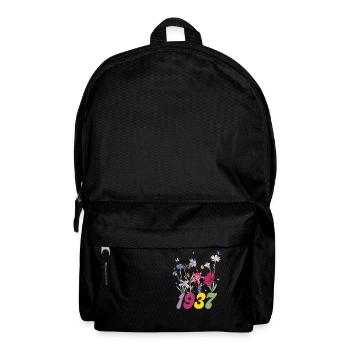 Année de naissance 1937 fleurs sauvages - Sac à dos - noir - Devant