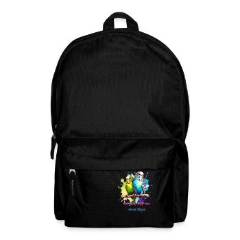 Wellensittich Vogel Papagei - Rucksack - Schwarz - Vorne