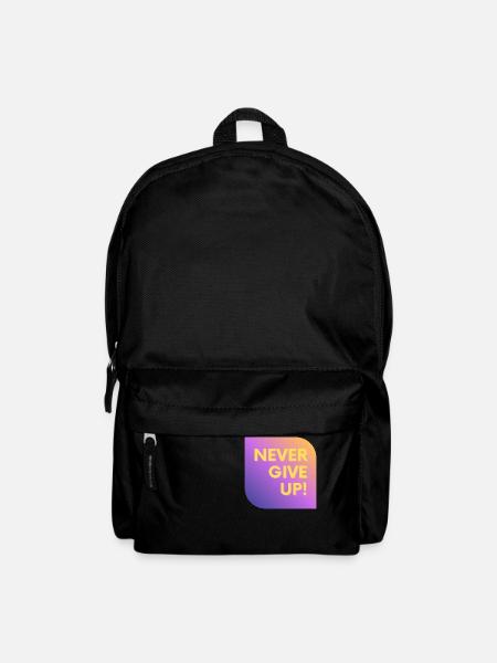 NEVER GIVE UP - Backpack - black