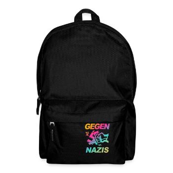 FCK NZS - Zeichen setzen gegen Rechts, Gegen Nazis - Rucksack - Schwarz - Vorne
