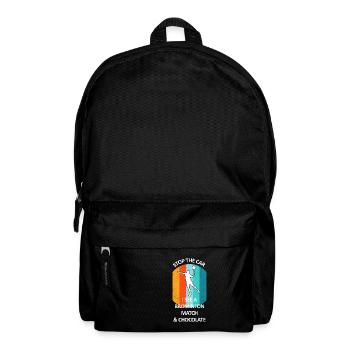 Badminton Badminton Badminton Player Chocolate - Backpack - black - Front