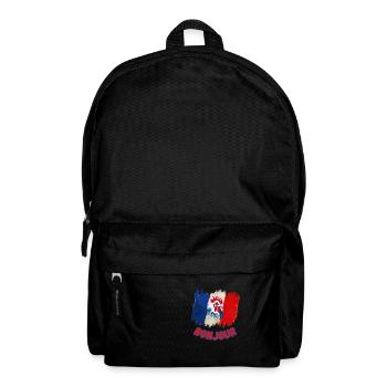Bonjour France-French Pride coq gaulois - Sac à dos - noir - Devant