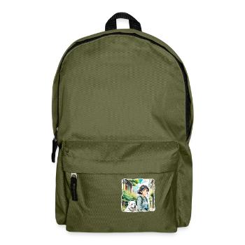 Anime / Bande dessinée / Japonais / Animation / Dessin animé - Sac à dos - vert olive - Devant