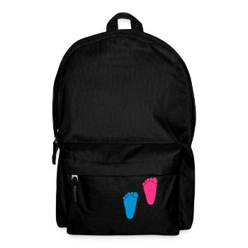 little girl walking garcon1 - Backpack - black - Front