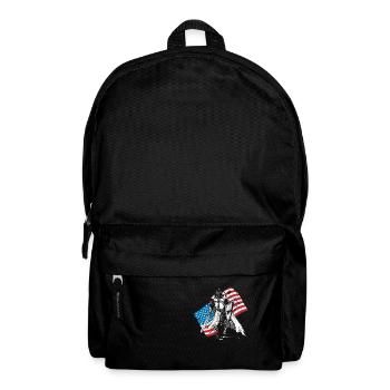 Knight Crusader America USA Flag Jerusalem - Backpack - black - Front