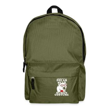Polar bear polar bear gift north pole fish water - Backpack - olive green - Front