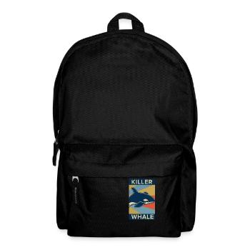 Killer Wal Orca Fisch Geschenk Meer Ozean Tier - Rucksack - Schwarz - Vorne