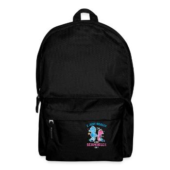 Hippocampe hippocampe poisson mer océan cadeau - Sac à dos - noir - Devant