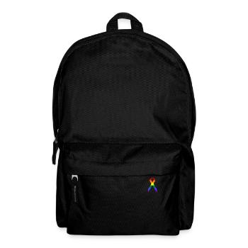 LGBT loop rainbow flag - Backpack - black - Front