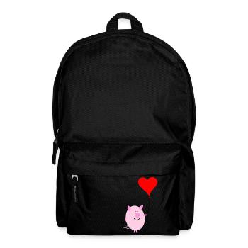 Porc avec ballon d’air cardiaque - Sac à dos - noir - Devant