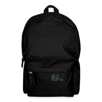 Funny SQL design for sql programmers, DBA, - Backpack - black - Front