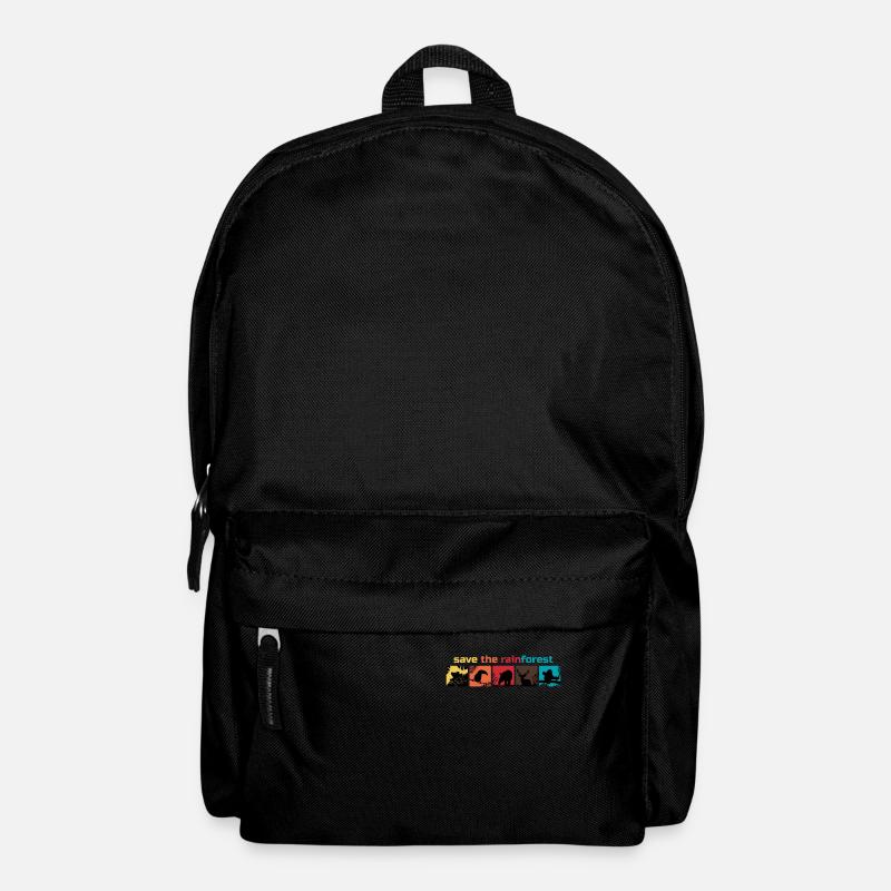 Speichern Sie den Regenwald, speichern Sie als Regenwaldumweltgeschenk - Rucksack - Schwarz