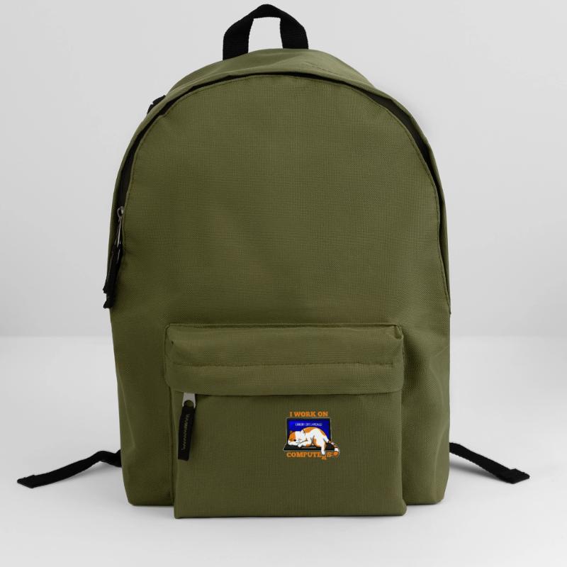 Cat and Computer hacking programmer gift Backpack