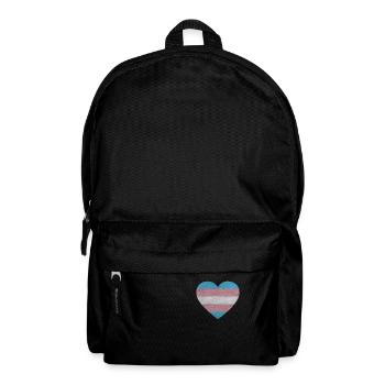 Transgender Pride Flag Heart LGBT Flag Vintage - Backpack - black - Front