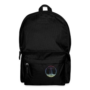 Leuchtturm bunt - Rucksack - Schwarz - Vorne