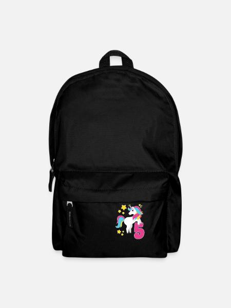 5. Geburtstag Einhorn Ich Bin Schon 5 Geschenk - Rucksack - Schwarz