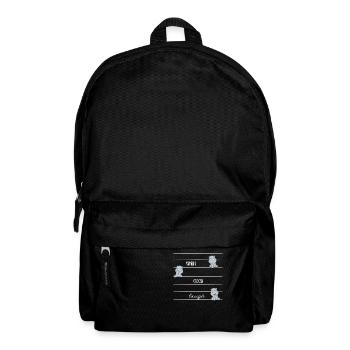 Hippo - Hippopotamus - Hippo - Laugh - Backpack - black - Front