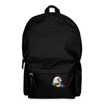 Kotzendes Einhorn Kotze Übergeben Brechen lustig - Rucksack - Schwarz - Vorne