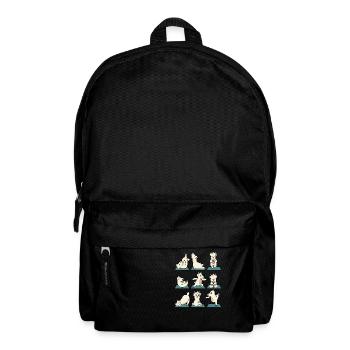 Cadeau de gymnastique yoga chiot chiot fermier fermier - Sac à dos - noir - Devant