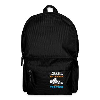 Never underestimate an old man - Backpack - black - Front