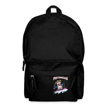 PISTENSAU Snowboard Schweinchen Pisten Sau - Rucksack - Schwarz - Vorne