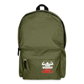 Muskelmann Bodybuilding Kraftsportler Geschenk - Rucksack - Olivgrün - Vorne
