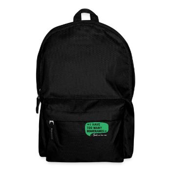 Zu viele Brettspiele sagten niemand | Lustiges Brettspiel - Rucksack - Schwarz - Vorne