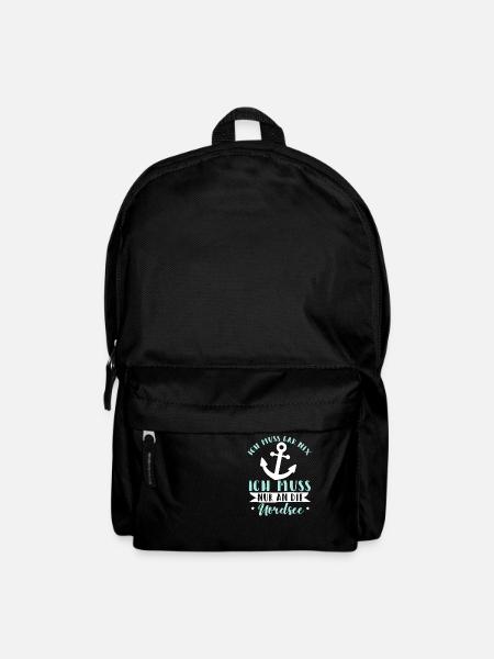 Küstenkind Norddeutschland Ostsee Nordsee Geschenk - Rucksack - Schwarz