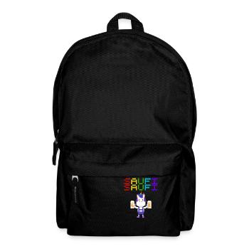Saufi Saufi Einhorn 8 Bit Pixel Retro Bier Sekt - Rucksack - Schwarz - Vorne