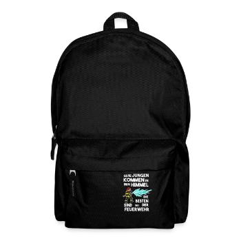Feuerwehrmann Feuerwehr & Sprüche - Rucksack - Schwarz - Vorne