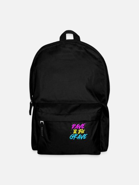 Rave til The Grave Techno Festival Outfit Damen - Rucksack - Schwarz