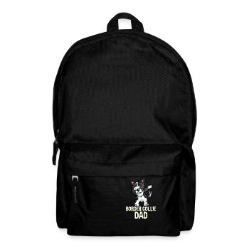 Border Collie Dad Papa Hund Spruch - Rucksack - Schwarz - Vorne