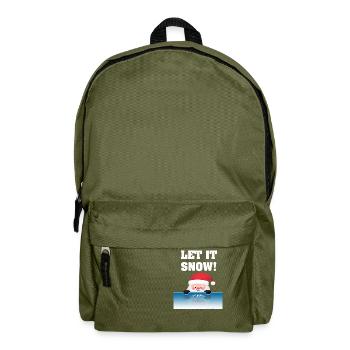 Santa Cocaine Let It Snow - Backpack - olive green - Front