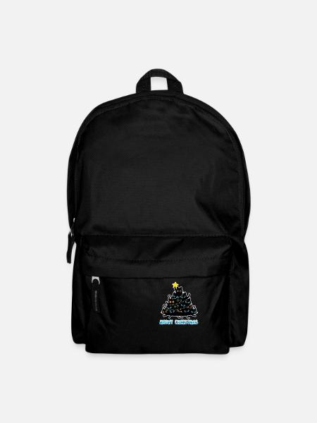 Meowy Christmas Katzen Weihnachtsbaum - Rucksack - Schwarz