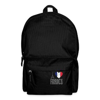 I love France I love France Paris Eiffeltum - Backpack - black - Front