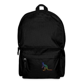 Kangaroo outline contour colorful Australia - Backpack - black - Front