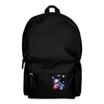 Planets Grafik fertig - Rucksack - Schwarz - Vorne