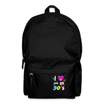 80s 80er 90s 90er Jahre - Rucksack - Schwarz - Vorne