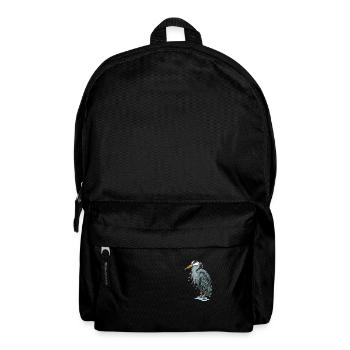 Graureiher-Reiher-Vogel-Vogelbeobachtungs-Geschenk - Rucksack - Schwarz - Vorne