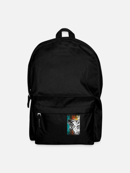Retro Hyäne Afrika - Rucksack - Schwarz
