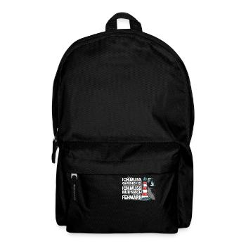 Ich muss garnichts ich muss nur nach Fehmarn - Rucksack - Schwarz - Vorne