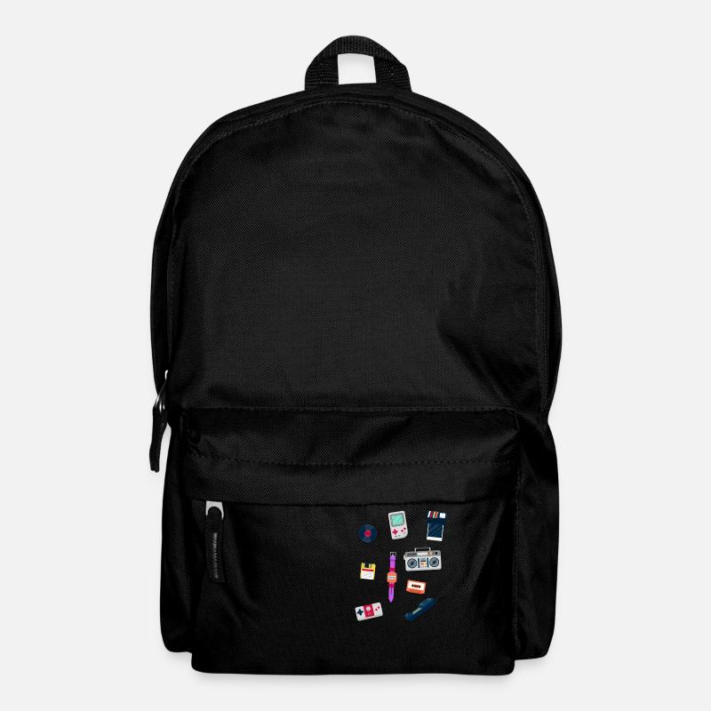 Objekte aus den 80er Jahren - Retro Design - Rucksack - Schwarz