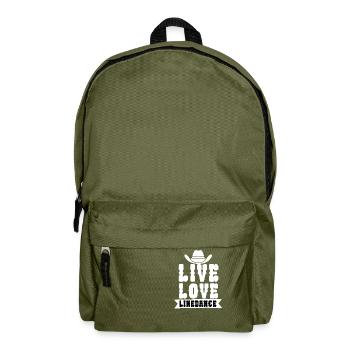 Live love linedance - Rucksack - Olivgrün - Vorne