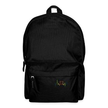 Pride Month Herzschlag - Rucksack - Schwarz - Vorne