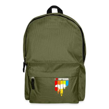 Design rétro capybara - Sac à dos - vert olive - Devant