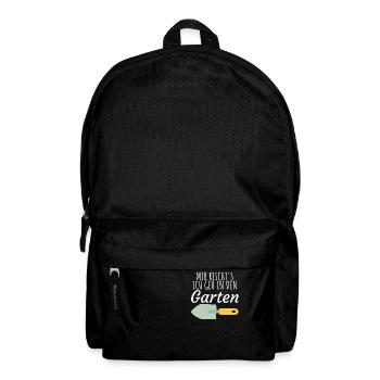Mir reichts ich geh in den Garten - Rucksack - Schwarz - Vorne