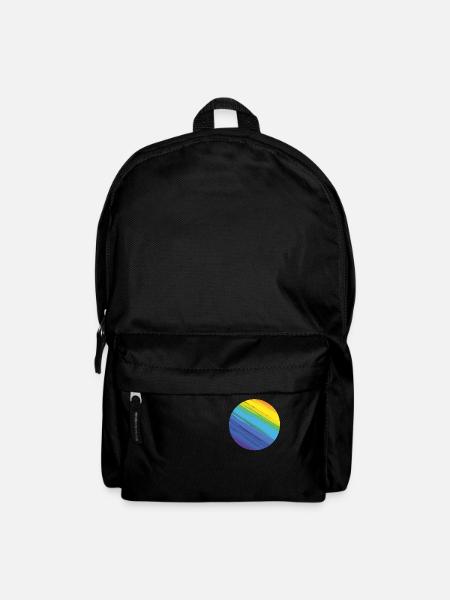 Regenbogen Kreis - Rucksack - Schwarz