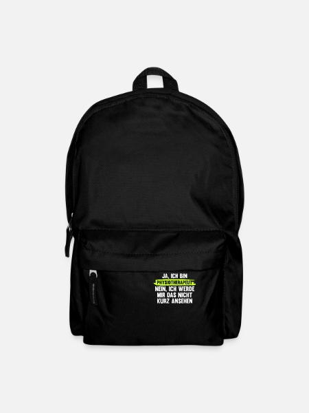 Lustig Physios Physiotherapeut Spruch Geschenk - Rucksack - Schwarz